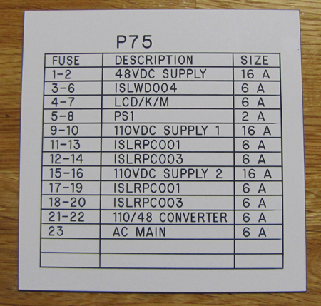 electrical panel labels